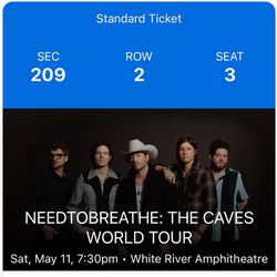 4 Tickets Need To Breathe - May 11 | White River Amphitheater, WA 