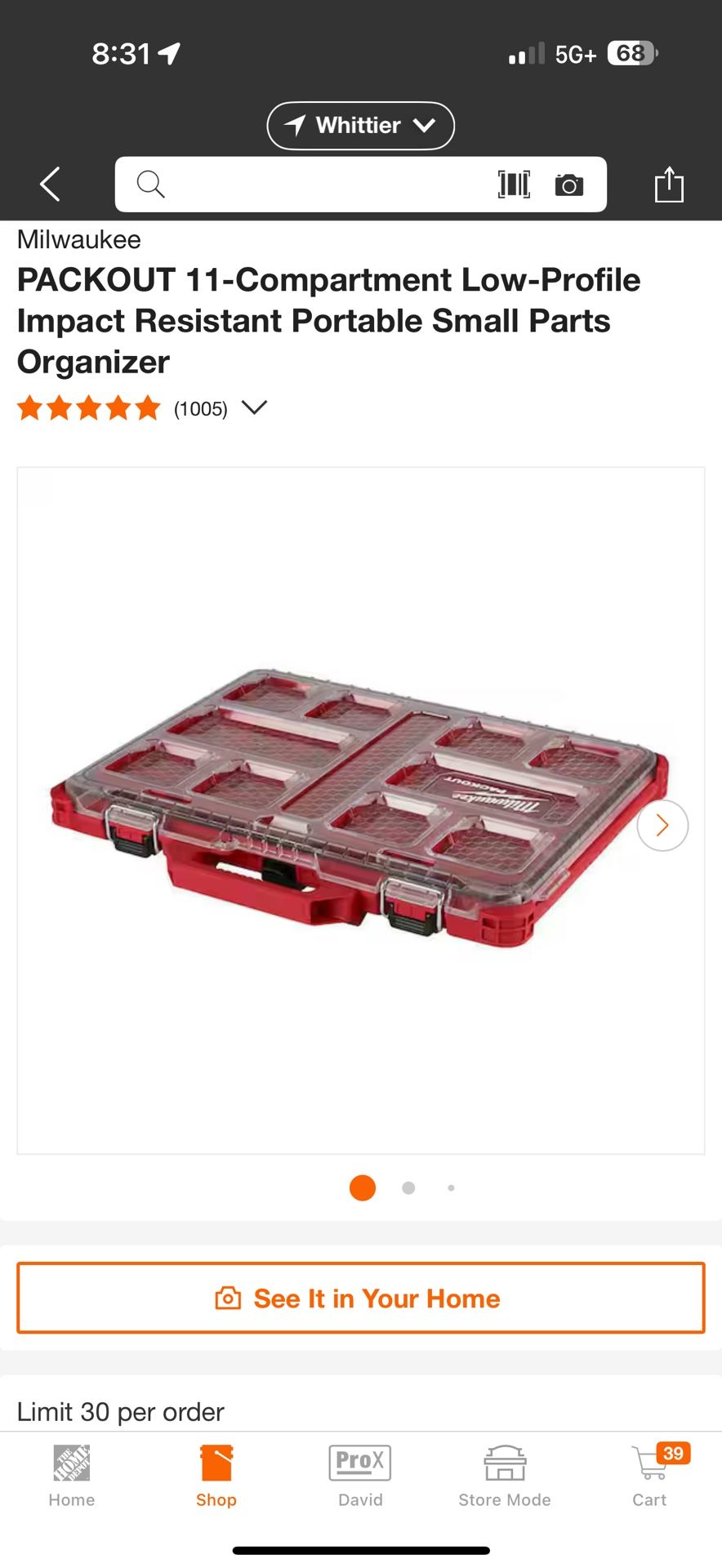 Milwaukee Packout Organizer