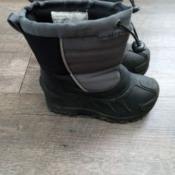Itasca Boots Kids 2 Boys Snow Drift Boots Winter Boot Grey Fabric Drawstring
