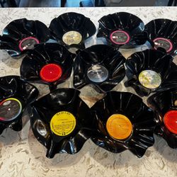 Handmade Vintage Vinyl Record Bowls - Perfect Holiday Gifts!