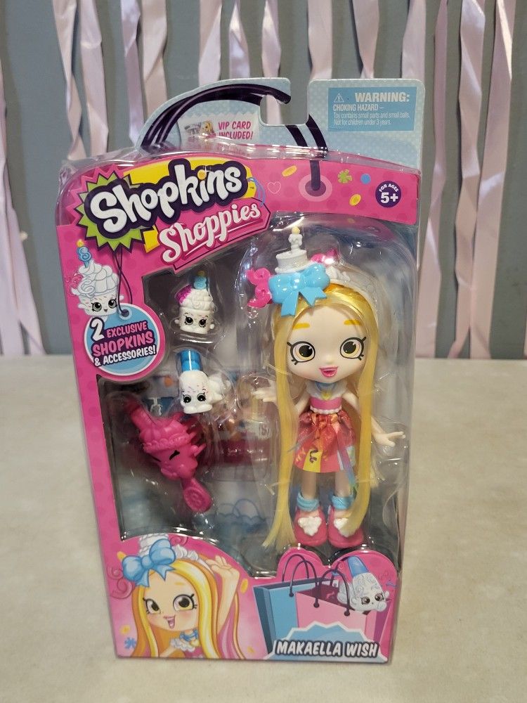 Shopkins Shoppies Makaella Wish  w/ 2 Exclusive Shopkins