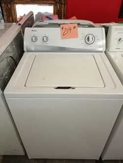 Amana Washing machine Washer white super size heavy duty ant microbial excellent . Warranty . Delivery available . 2203 Fowler st. Ft. Myers 33901