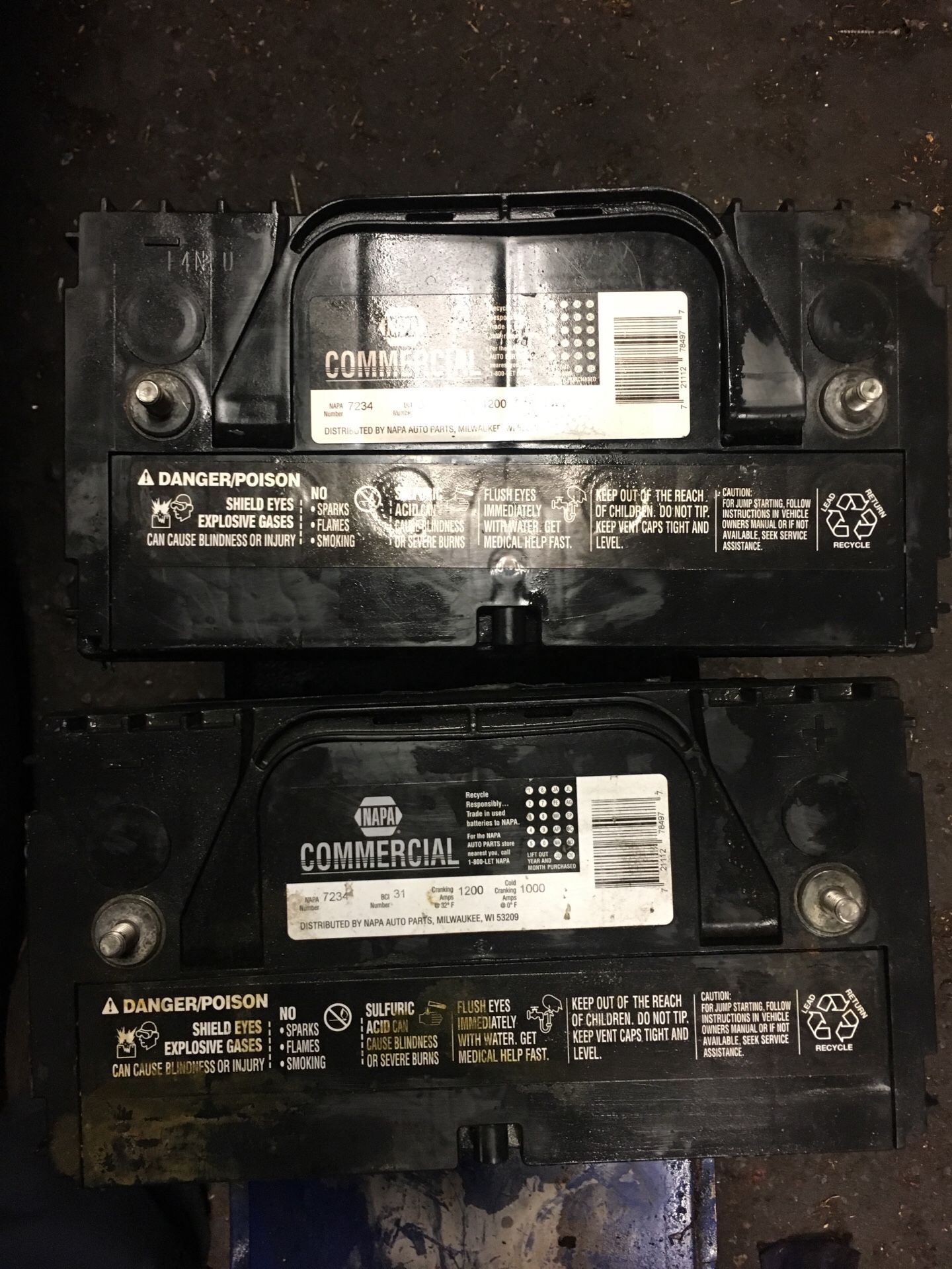 Napa 7234 battery *2