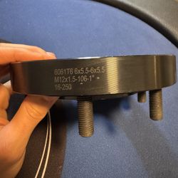 🔩 Wheel Spacers 6x5.5 – Set of 4 – Hubcentric – Black 