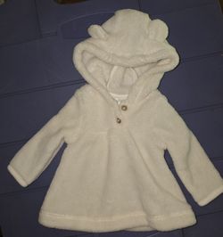 Girl's 0-3 Months Animal Ears Hoodie