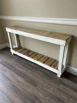 Rustic console table