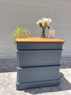 Nightstand – Coastal Blue | Solid Wood ✨