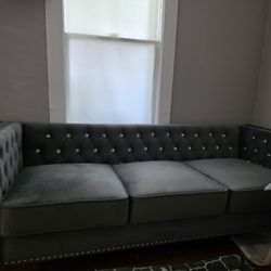 Brand New Velvet Sofa With Crystals