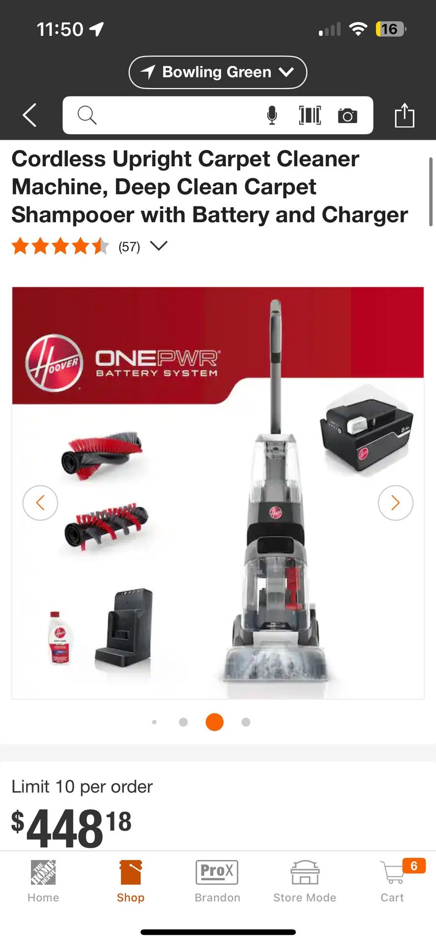 Hoover Cordless Carpet Cleaner