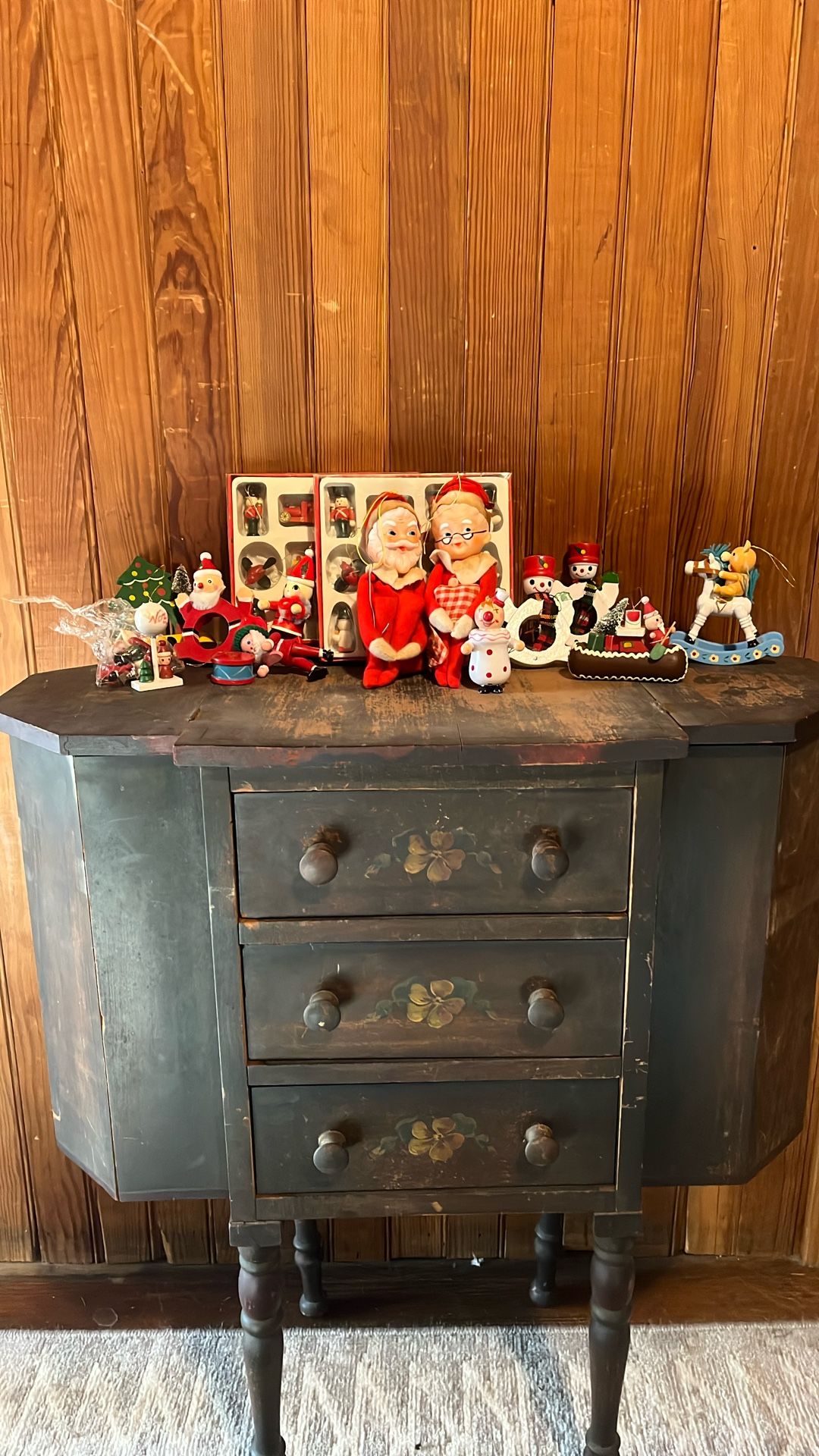 Vintage. Christmas. Ornaments.