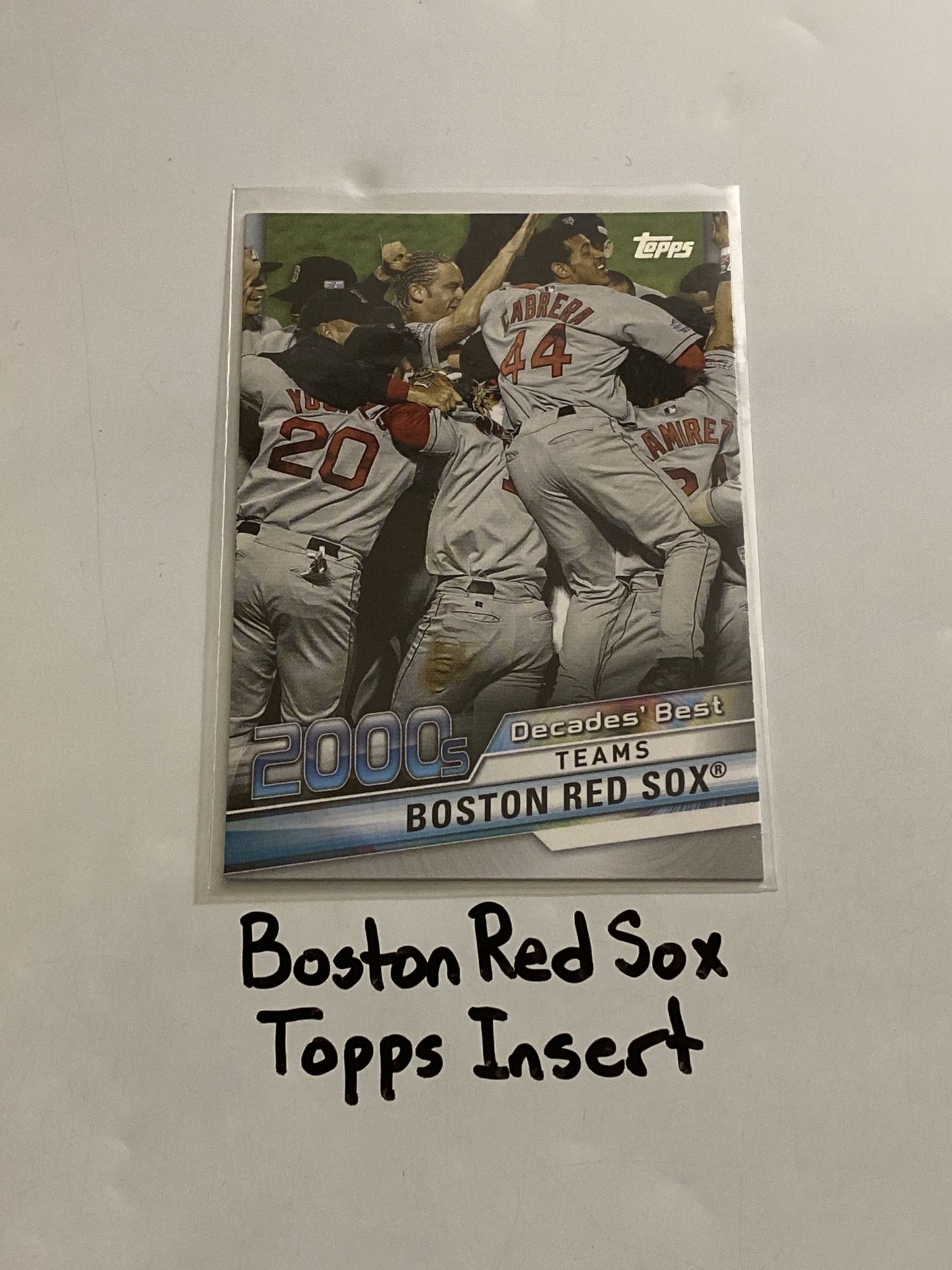 Boston Red Sox Topps Short Print Insert Card.