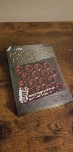 PICKUP ONLY ----Project Kics 12x1.50 Monolith T1/06 Lug Nut Set - Red (20 Pcs)