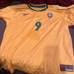 R9 Brazil Authentic 1998 soccer jersey