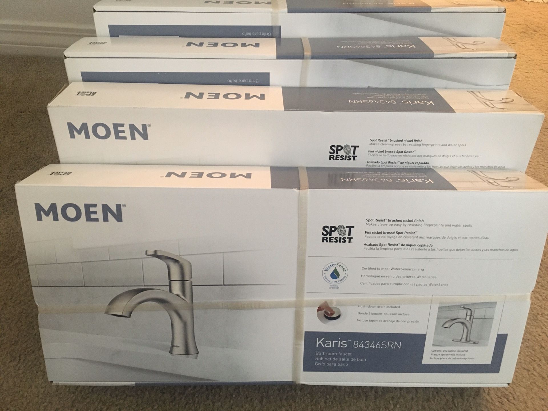 Moen Bathroom faucets (4 Total)