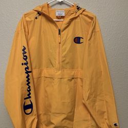Men’s Champion 3/4 Windbreaker - Size L - Orange