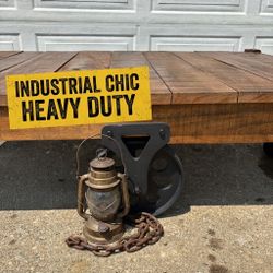 Oak wood industrial Coffee Table