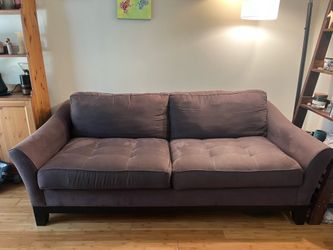 $75 OBO! Comfy gray microsuede couch