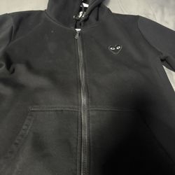 comme des garcons men’s zip up hoodie