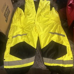 Ergodyne GloWear 8928 Insulated Thermal Bib Overalls, High Visibility, Weather-Resistant