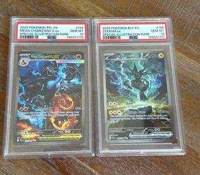 Mega charzard x ex and zekrom ex psa 10 set