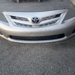 2011-2013 Toyota Corolla Complete Front Bumper With Grills And Fog Lights Accessories Oem.