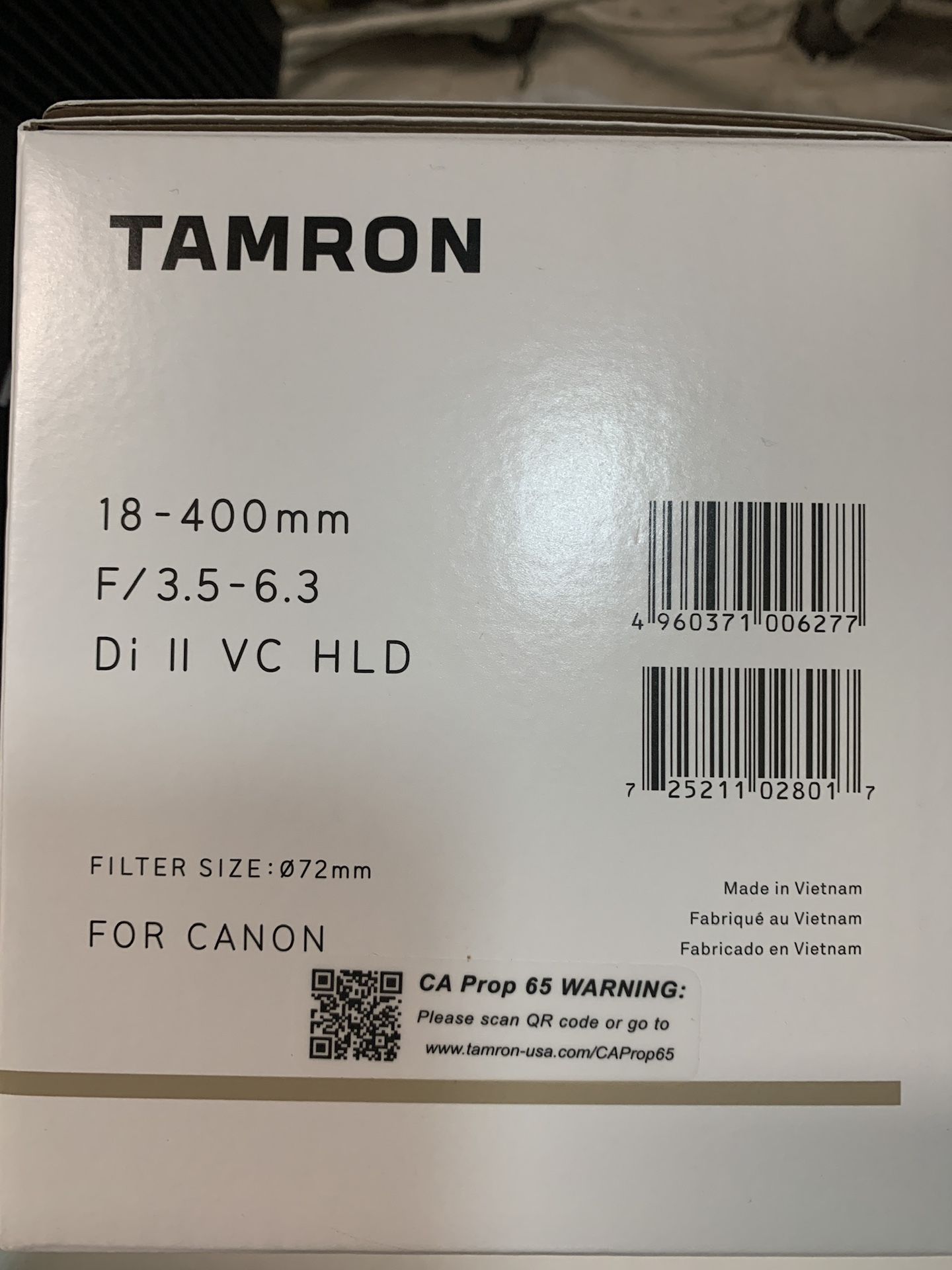 Tamron 18-400 DI Ii va for canon