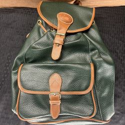 Classic Collection Green and Brown Backpack 