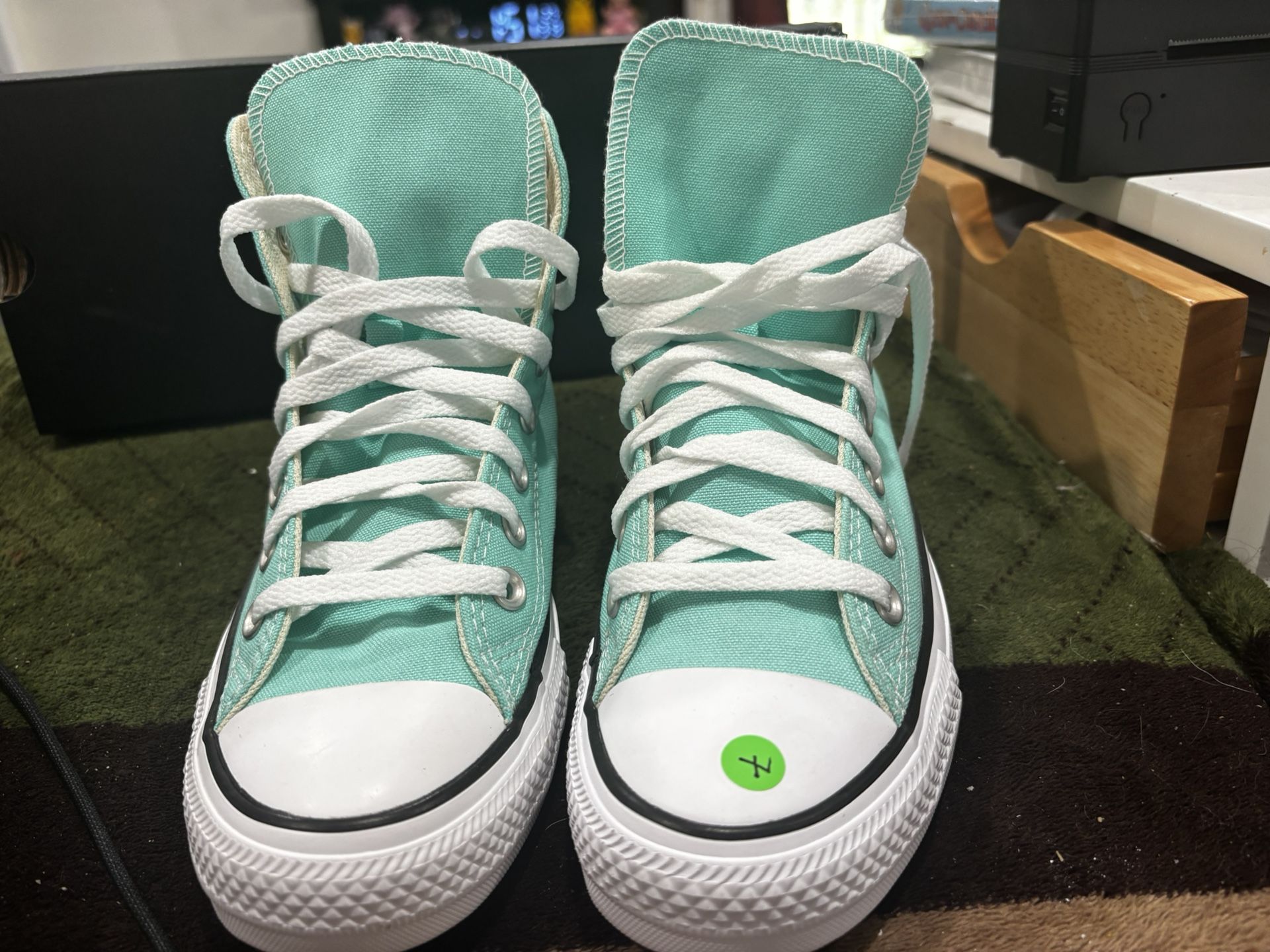 Converse All Star High Top Turquoise Canvas Men's Casual Shoes Size 6.5