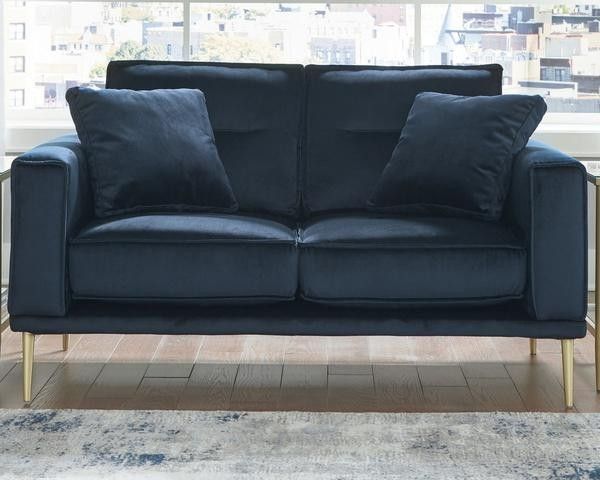 Macleary Navy Loveseat- Best Price- Same Day Delivery 