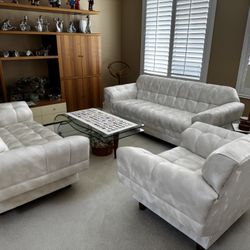 Modern White Sofa Set
