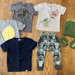 Toddler Boy Clothes Lot: 8 items - Star Wars, GAP, REI - Size 2T