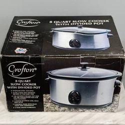 8 Quart Slow Cooker With Divided Pot (Brand New)