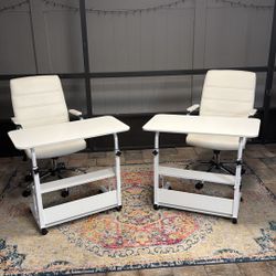 2 desks and 2 chairs for children or teenagers. They are sold together or separately. Price 70. Delivery available for an additional cost.  