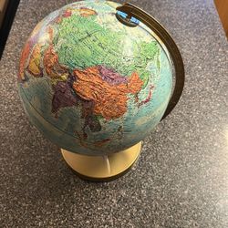 Vintage Replogle World Globe 12" Base Raised Relief Topography