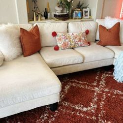 Cream Sectional Couch 