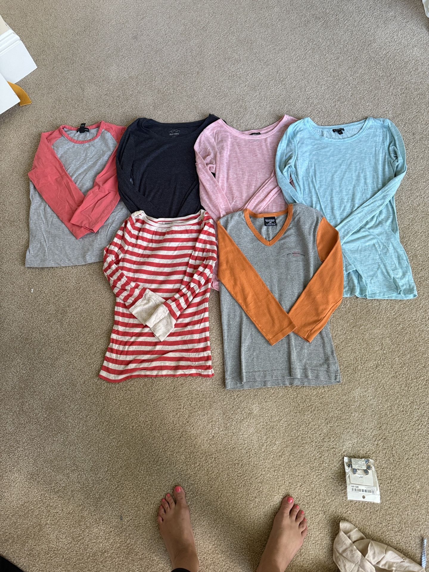 Various Name brand Long & 3/4 Sleeve Shirts (6)