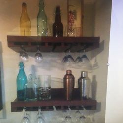 Pottery Barn Floating Bar Shelves