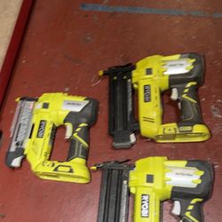 Brad nailer $95  Stapler $90  Pin nailer $100