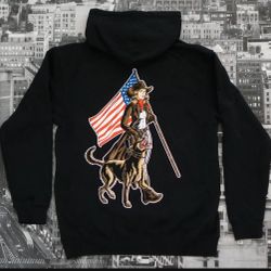 AMERICAN COWGIRL (V2) HOODED SWEATSHIRT – SIZE MEDIUM