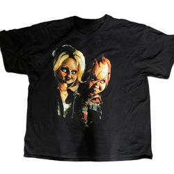 Vintage Bride of Chucky Shirt 2000s y2k Horror Movie Bootleg Halloween Promo XL