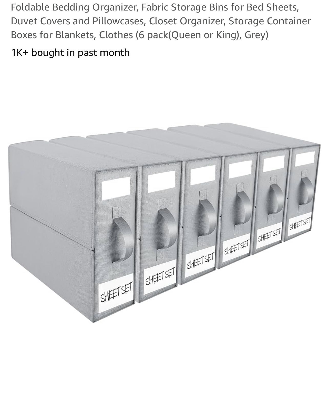 Bed Sheet Organizer Brand New - Closet Organizer (retail 39$ Plus Tax)