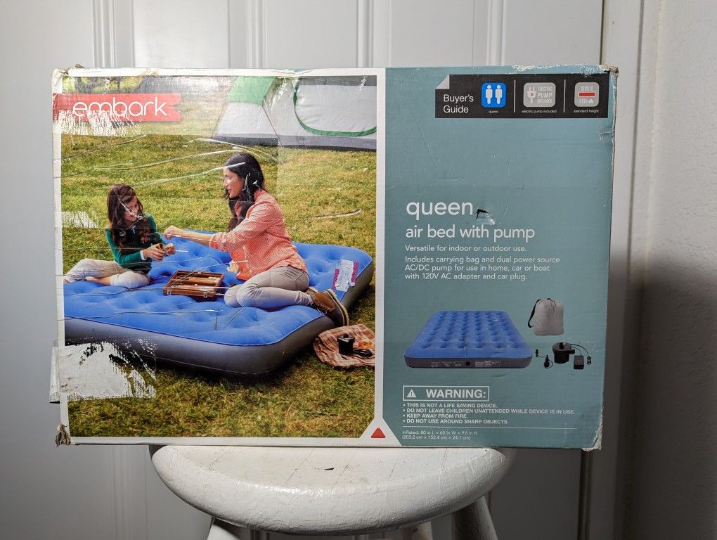 Embark Twin Air Mattress Bed Without Pump! New Open Box!