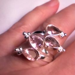 Kunzite 925 Sterling Silver Ring 