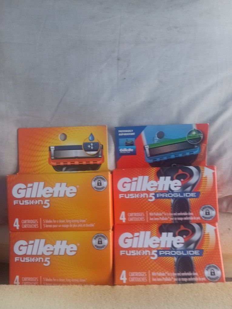 4 Four Packs Gillette Fusion 5