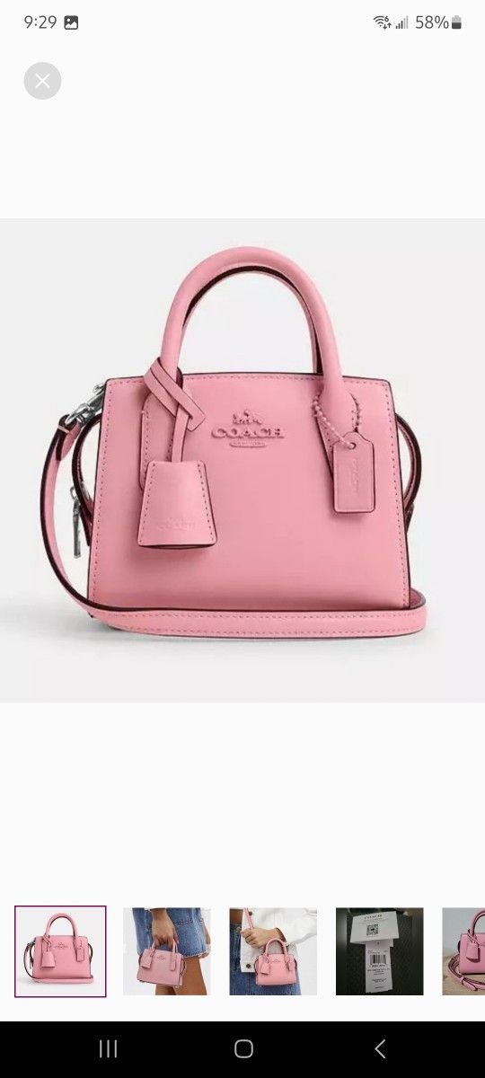 Coach Andrea Mini Leather Carryall Crossbody