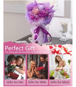 BestFlower Mothers Day Flowers Bouquet Gifts for Mom,Roses Bouquet Gifts for Women Mom Wife from Daughter,Fresh Flowers for Delivery/Purple Rose