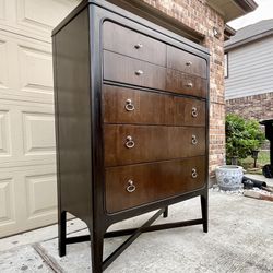 42"W19"D57.5"H Solid Wood Tall Artistic Chest Dresser 6 Drawers/ beautiful, solid wood, very heavy