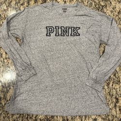 PINK Gray Long-sleeve 