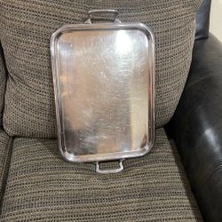 U.S.N. Vintage WW I I Silver Serving Tray.