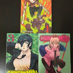 Chainsaw Man Manga (Volumes 1-3) 